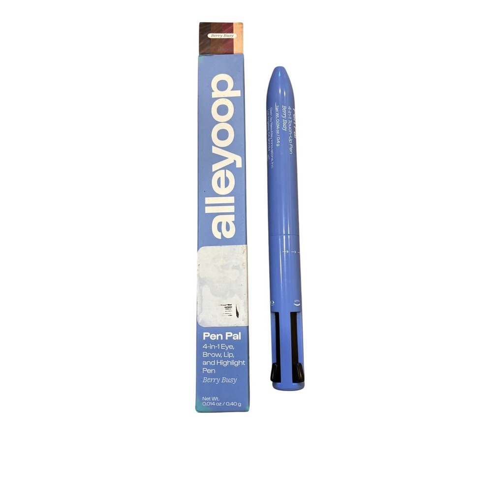 Alleyoop Pen Pal 4-in-1 Eye Brow Lip Highlight Pen Berry Busy Touch-Up Makeup